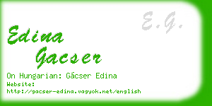 edina gacser business card