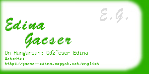 edina gacser business card